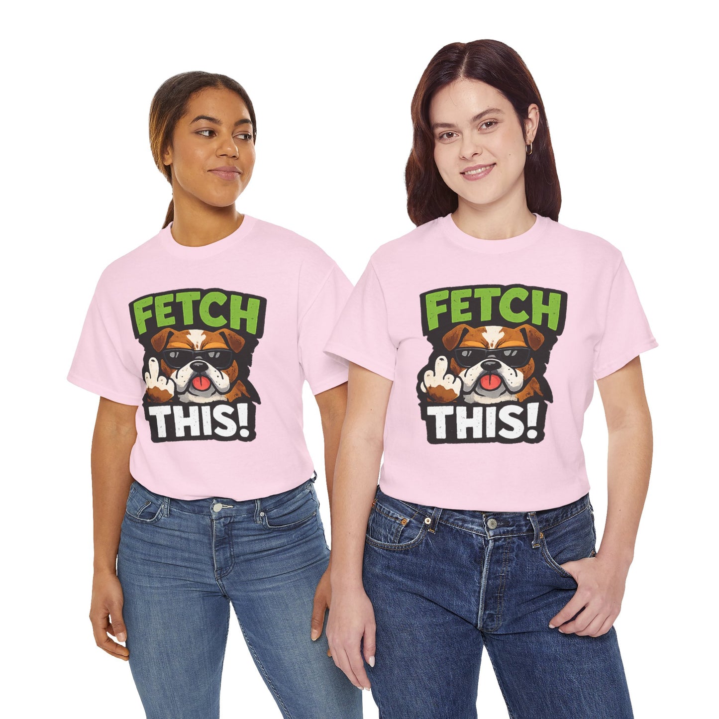 Fetch This! Middle Finger Adult Unisex T-Shirt by TOOLOUD