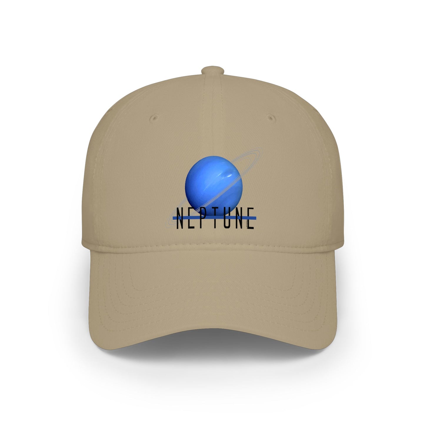 Planet Neptune Text Adult Low Profile Baseball Cap Hat by TOOLOUD