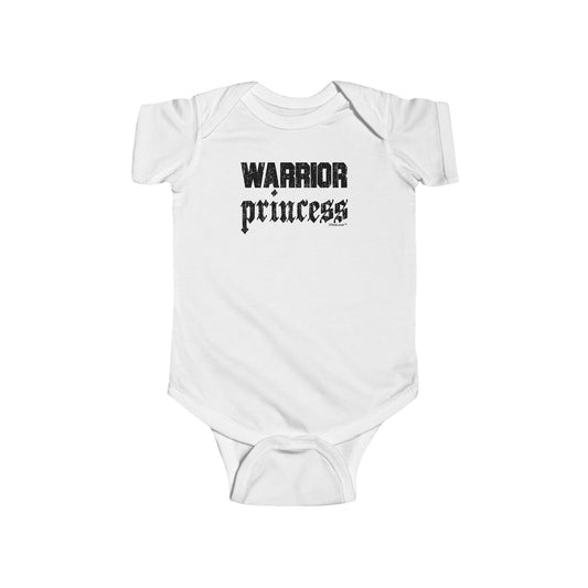 Warrior Princess Script Infant Baby Romper Bodysuit by TOOLOUD