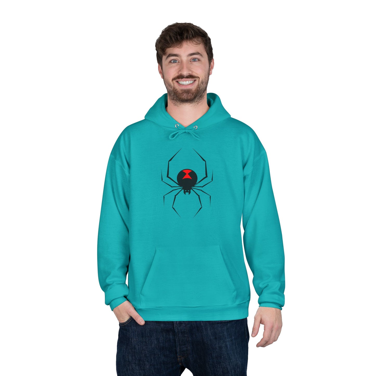 Black Widow Spider Design Hoodie Sweatshirt by TOOLOUD