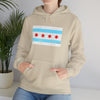 TOOLOUD Distressed Chicago Flag Design Unisex Hoodie Sweatshirt