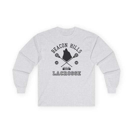 Beacon Hills Lacrosse Wolf Adult Long Sleeve Shirt by TOOLOUD