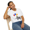 Cute Elephant with Balloons Unisex Adult T-Shirt by TOOLOUD