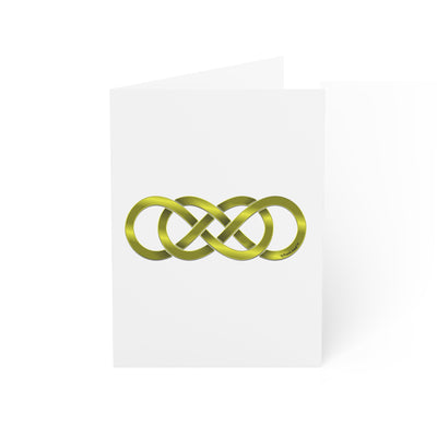 TOOLOUD Double Infinity Gold Symbol Fold Blank Greeting Cards Packs of (10, 30, and 50pcs)