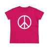 Peace Sign Symbol Women's Cotton T-Shirt by TOOLOUD