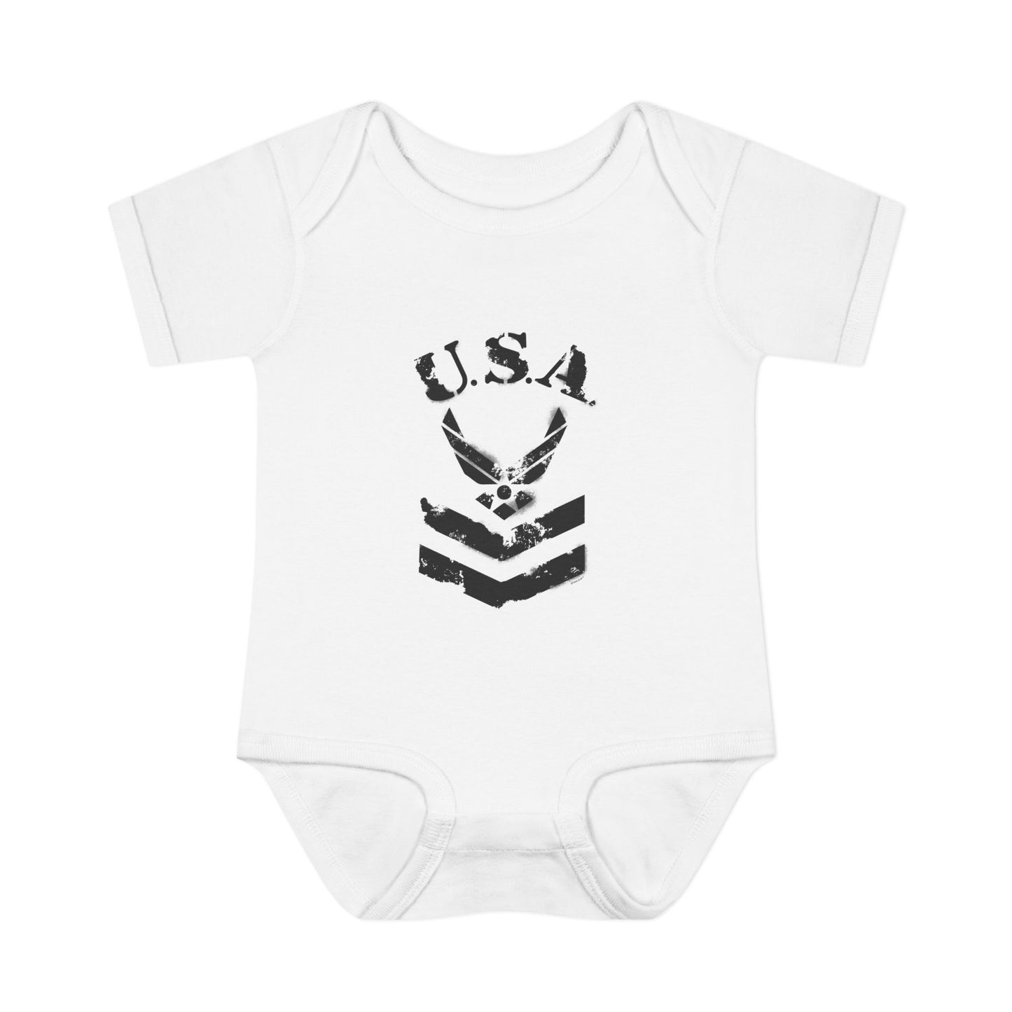 USA Military Air Force Stencil Logo Infant One Piece Bodysuit by TOOLOUD™