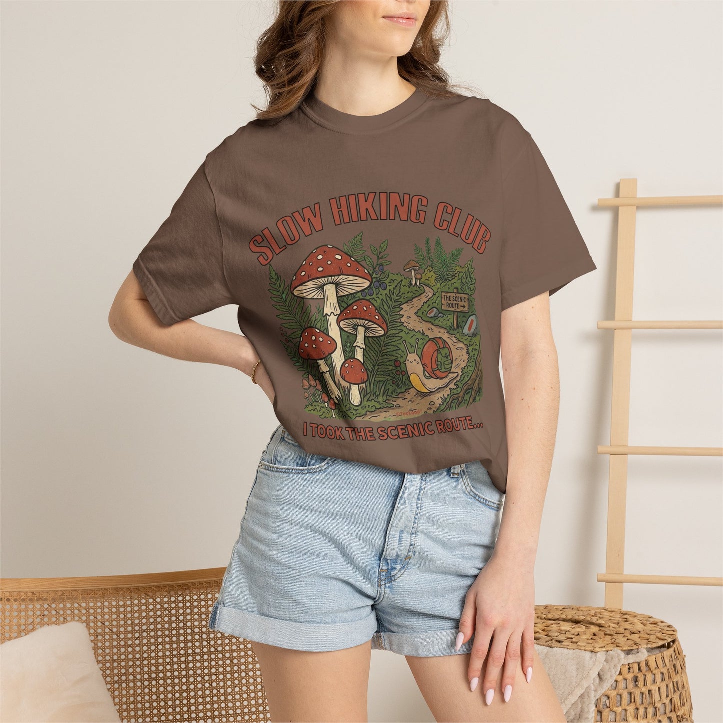 Slow Hiking Club Unisex Garment-Dyed Adult T-shirt