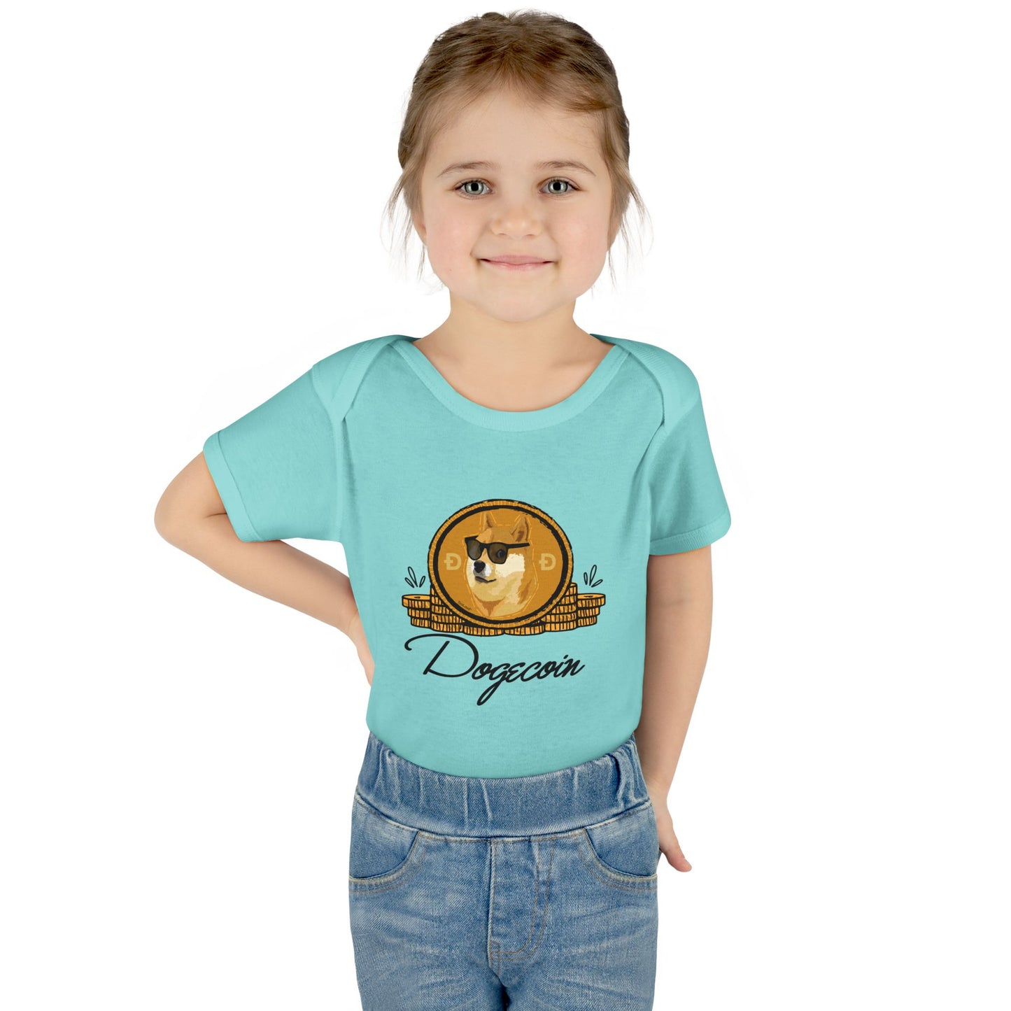Doge Coins Baby Romper Bodysuit by TOOLOUD