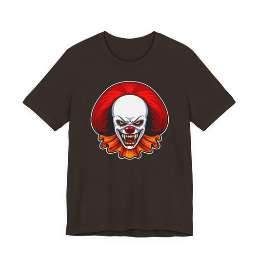 Sinister Clown with Scary Eyes Adult T-shirt by TOOLOUD
