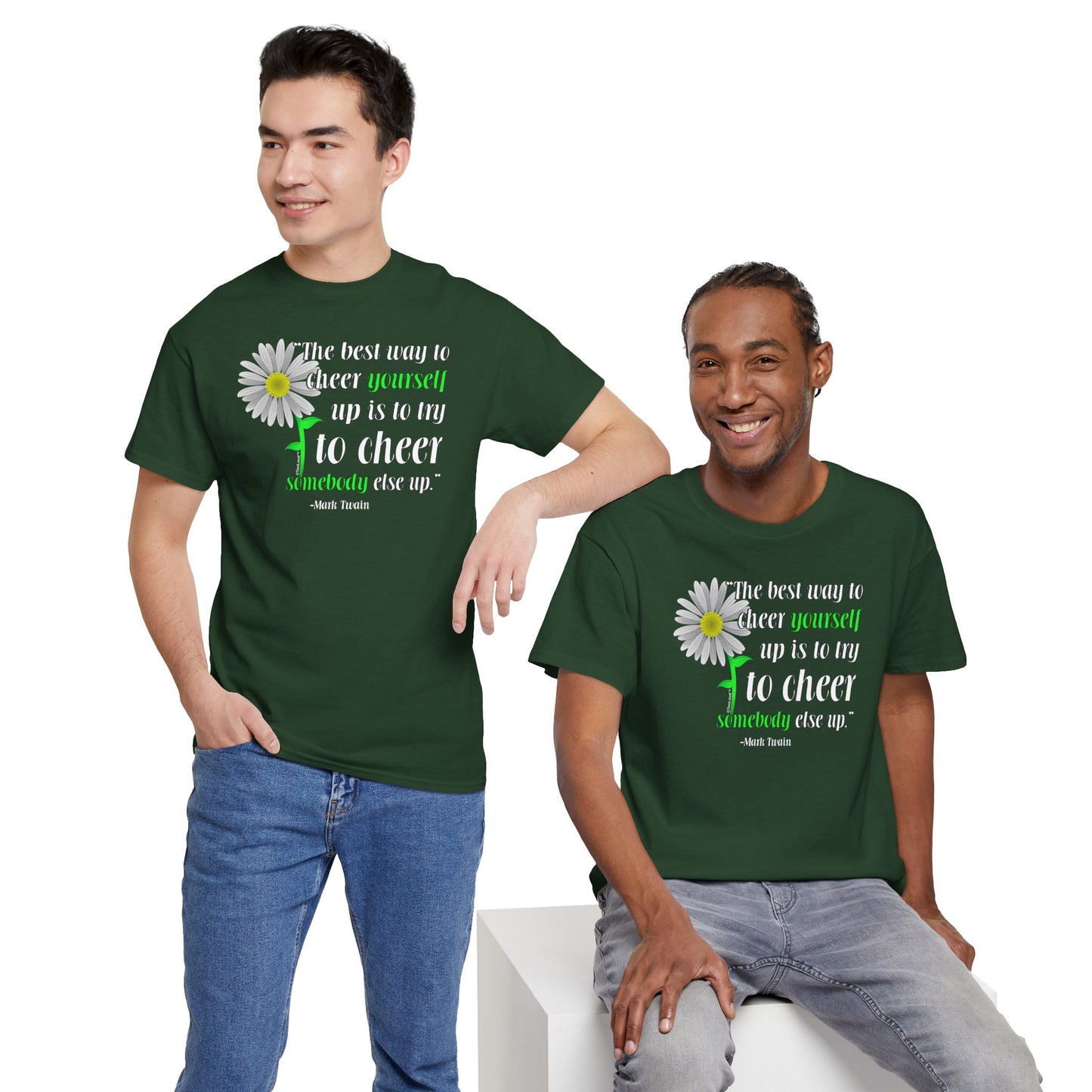 Cheer Yourself Up Mark Twain Adult Unisex T-Shirt by TOOLOUD