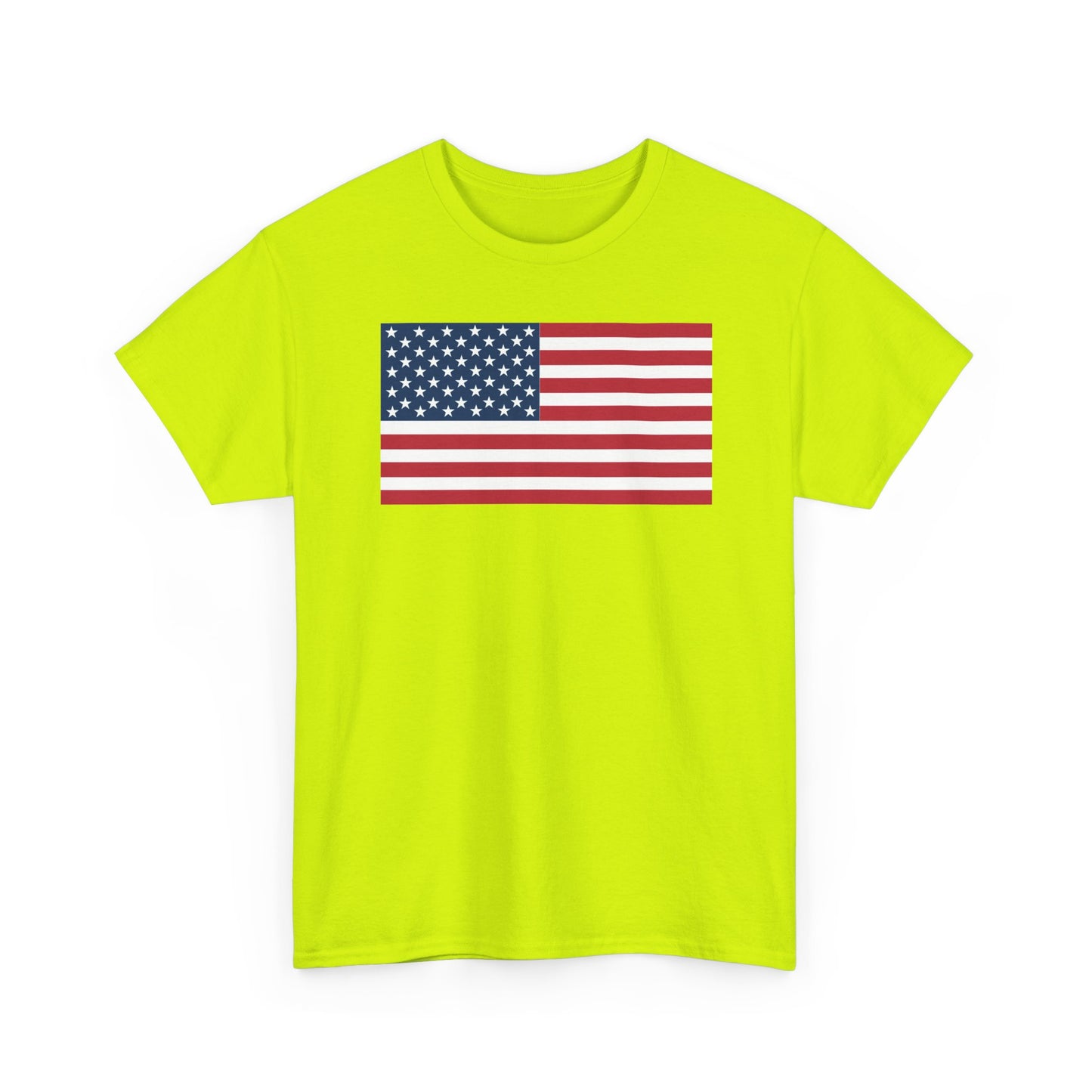 Patriotic American Flag Adult Cotton T-Shirt by TOOLOUD