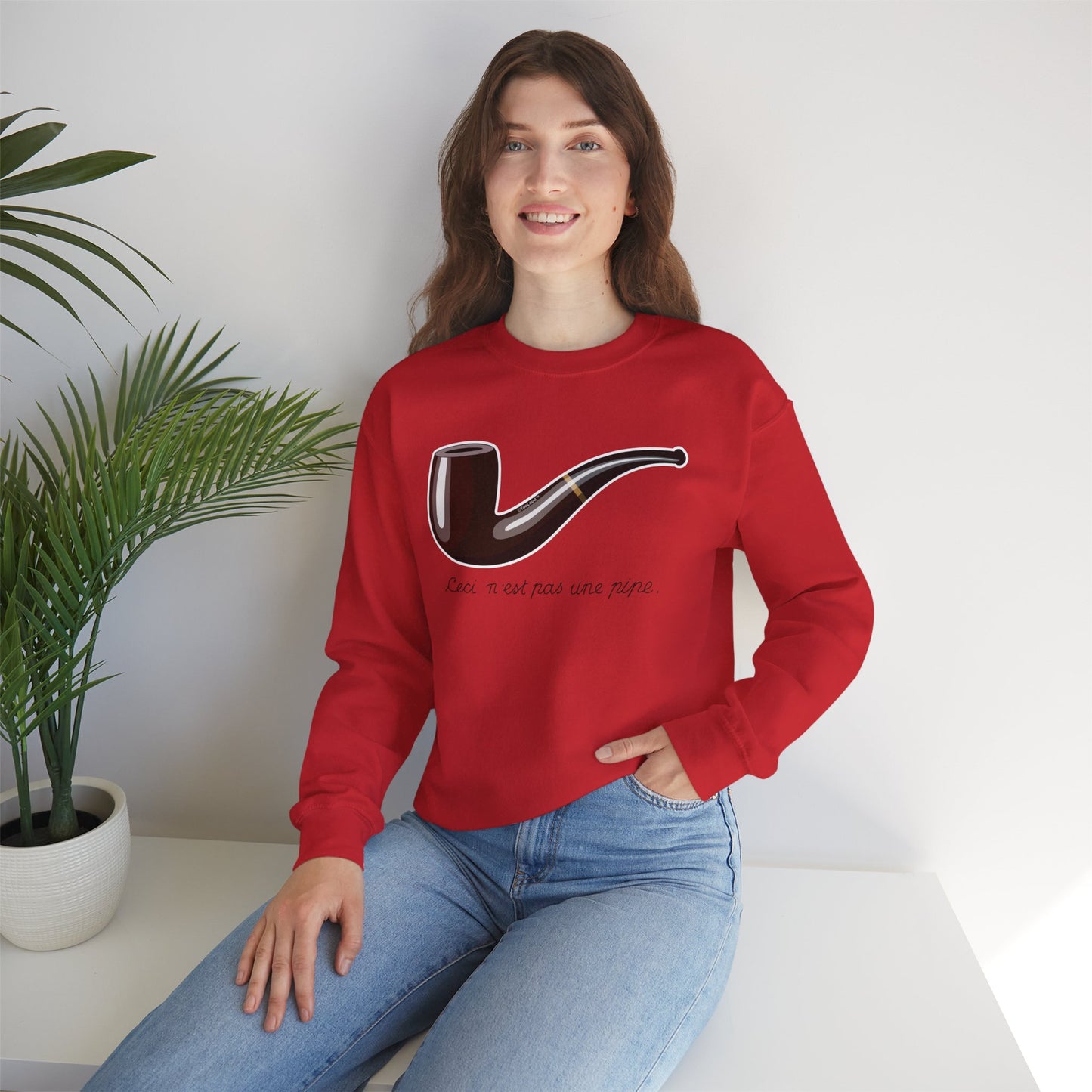 Ceci N’est Pas une Pipe Adult Sweatshirt by TOOLOUD