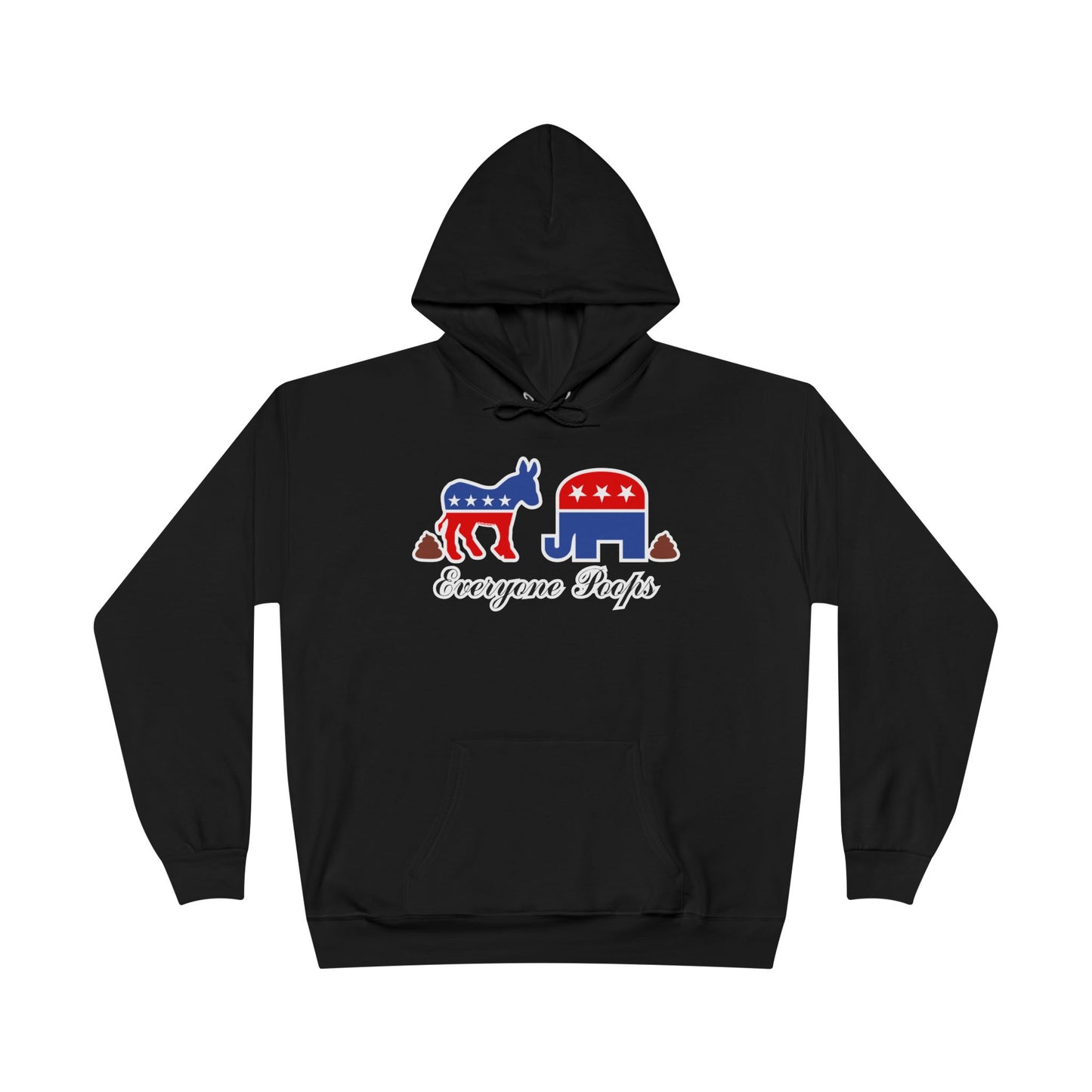 Everyone Poops Donkey Elephant Dark Hoodie Sweatshirt by TOOLOUD™