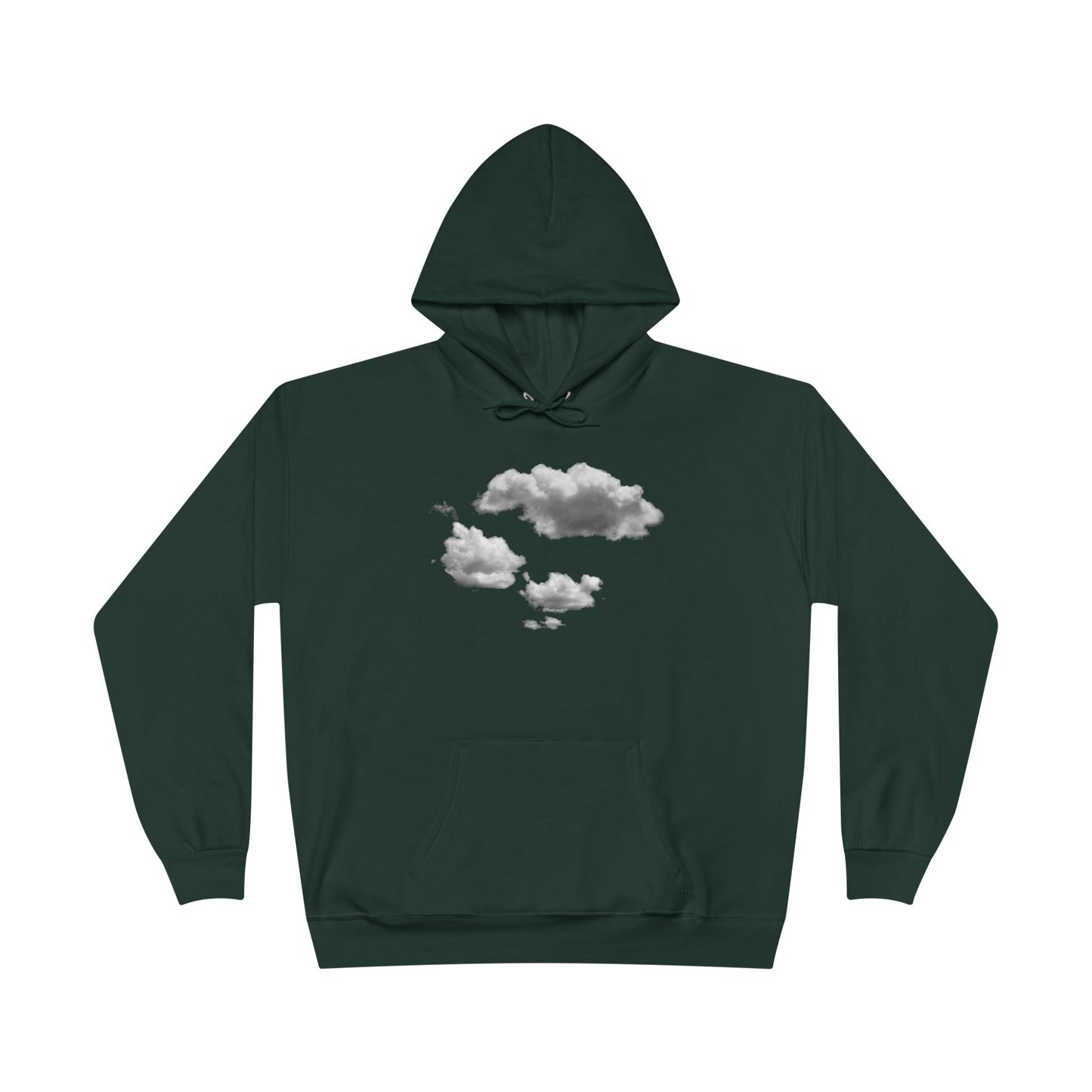 Inverted Puffy Clouds Dark Hoodie Sweatshirt by TOOLOUD