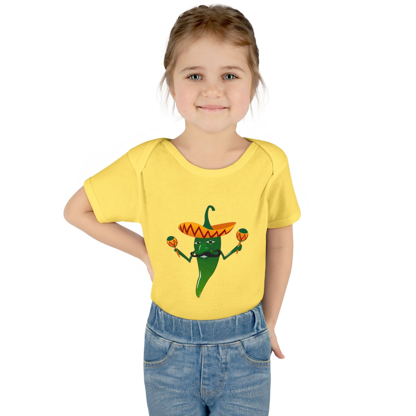 Green Hot Mexican Chili Pepper Cute Infant One-Piece Baby Bodysuit by TOOLOUD
