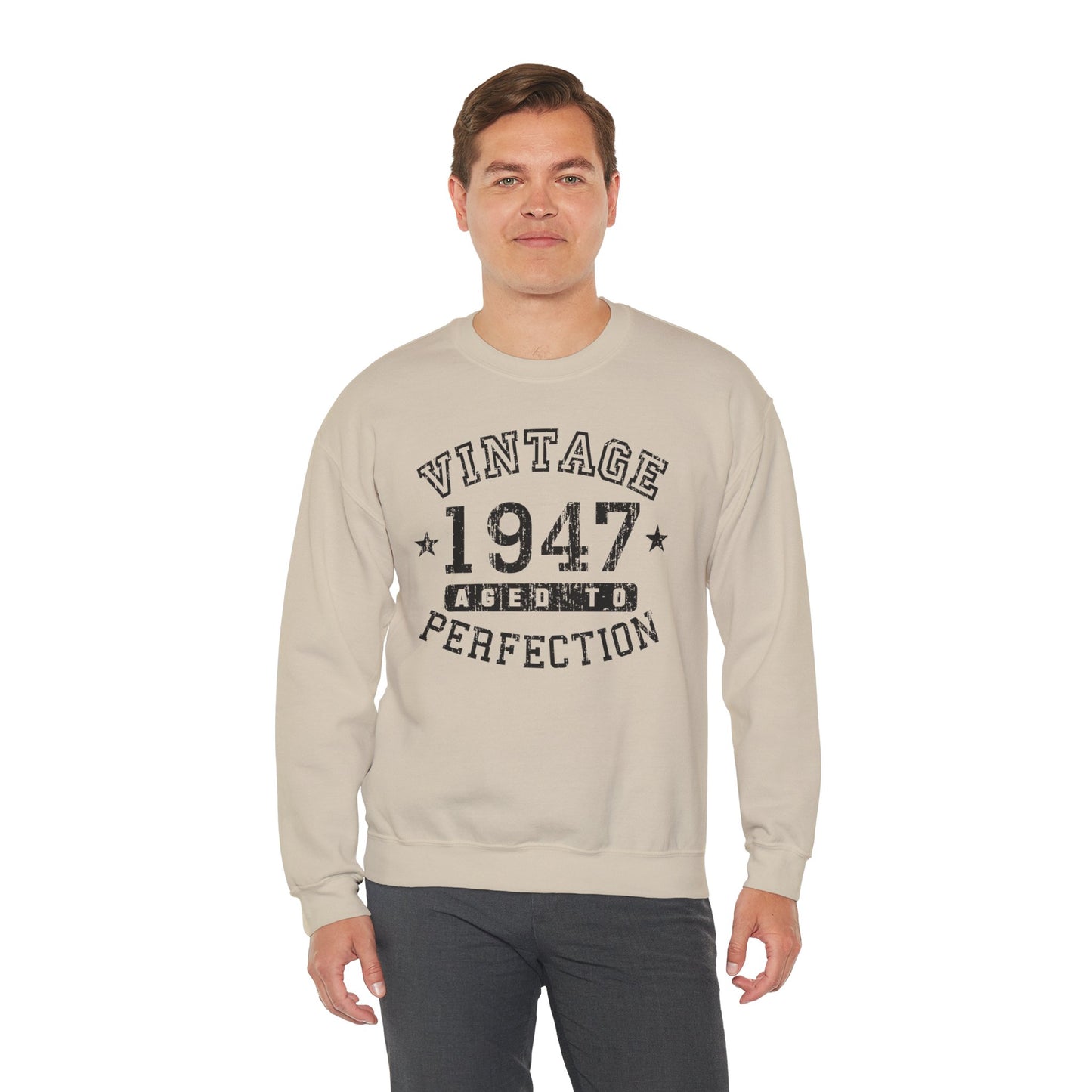 1947 - Vintage Birth Year Sweatshirt Adults Unisex by TOOLOUD