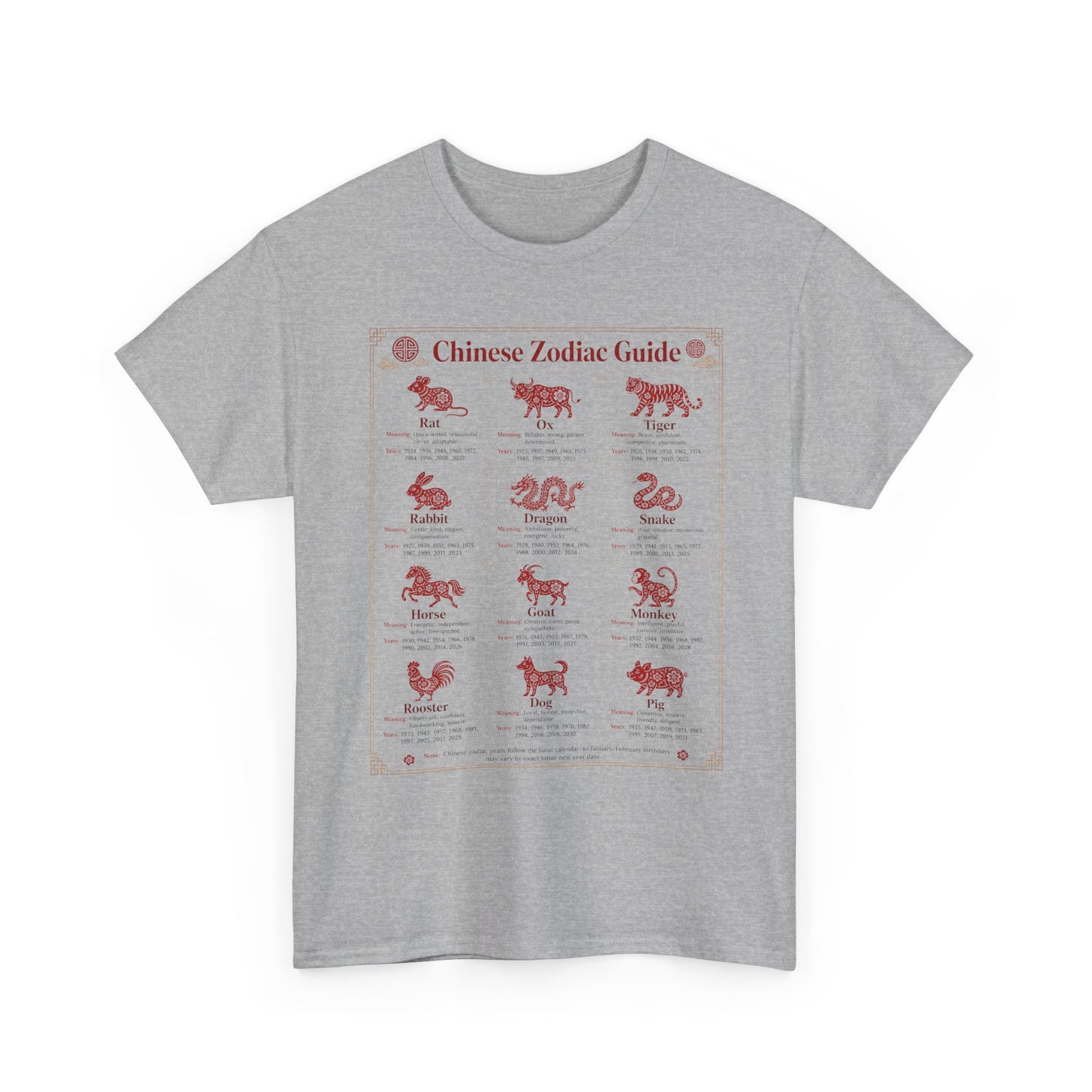 Chinese Zodiac Guide Design #2 T-Shirt by TOOLOUD