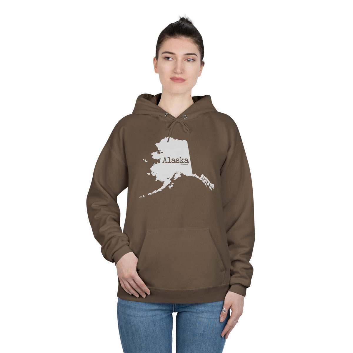 Alaska – United States Shape Dark Hoodie Sweatshirt by TOOLOUD