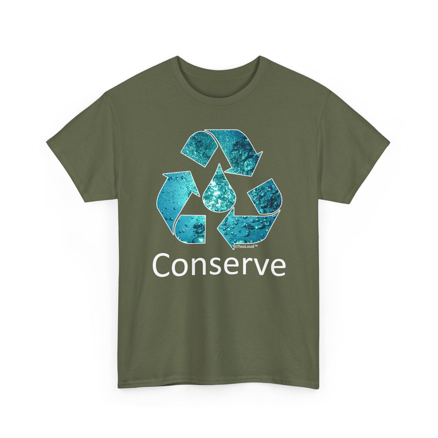 Water Conservation Text Adult Dark T-Shirt by TOOLOUD