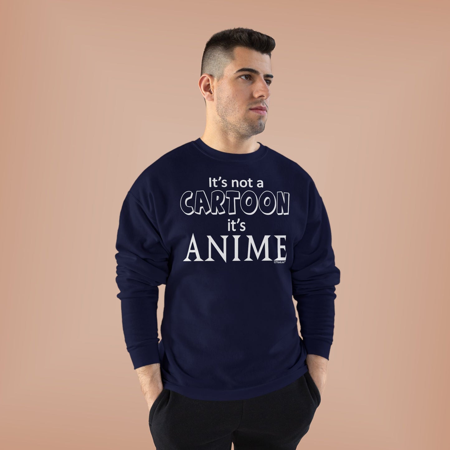 Not A Cartoon Text Adult Dark Sweatshirt by TOOLOUD
