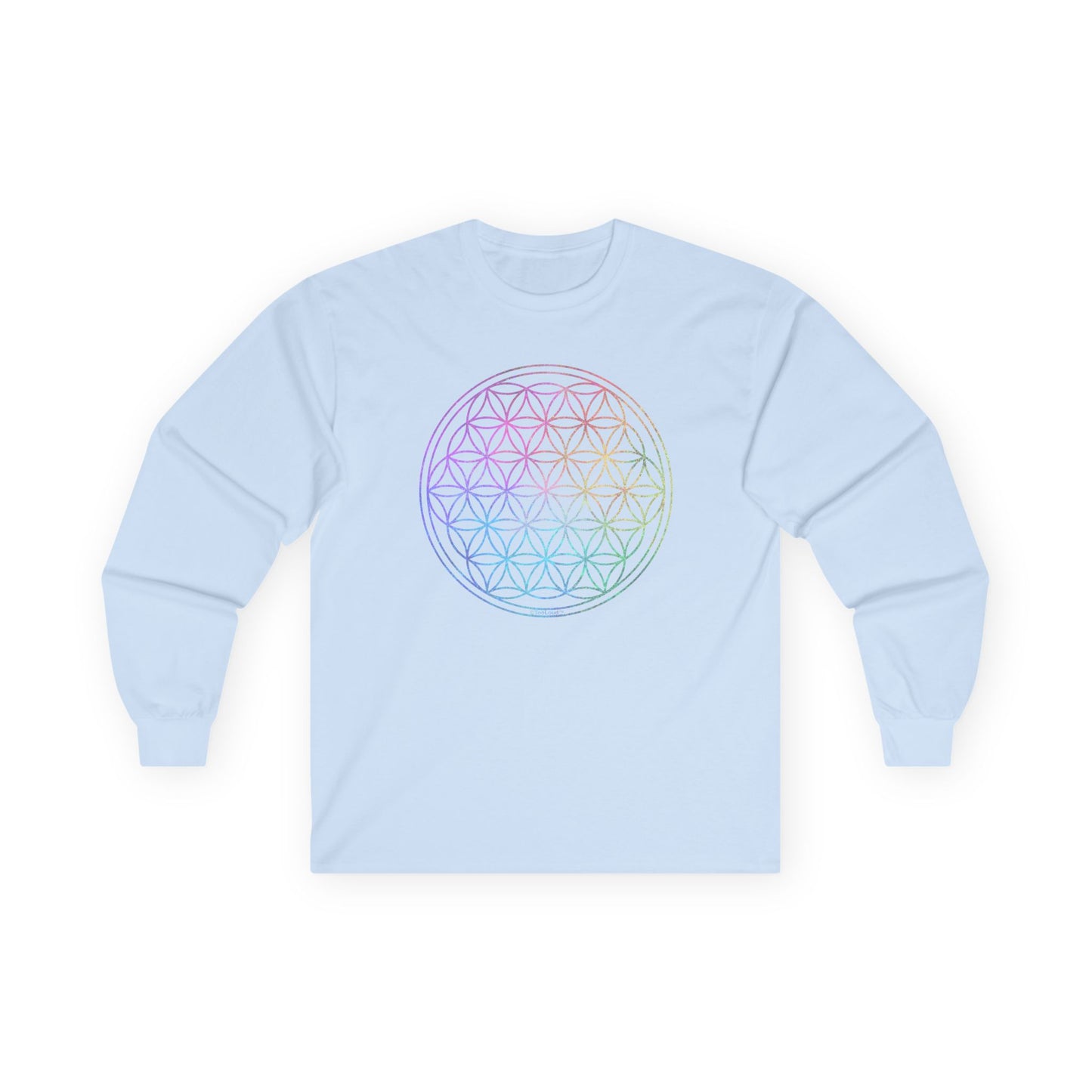 Flower of Life Circle Adult Long Sleeve T-Shirt by TOOLOUD