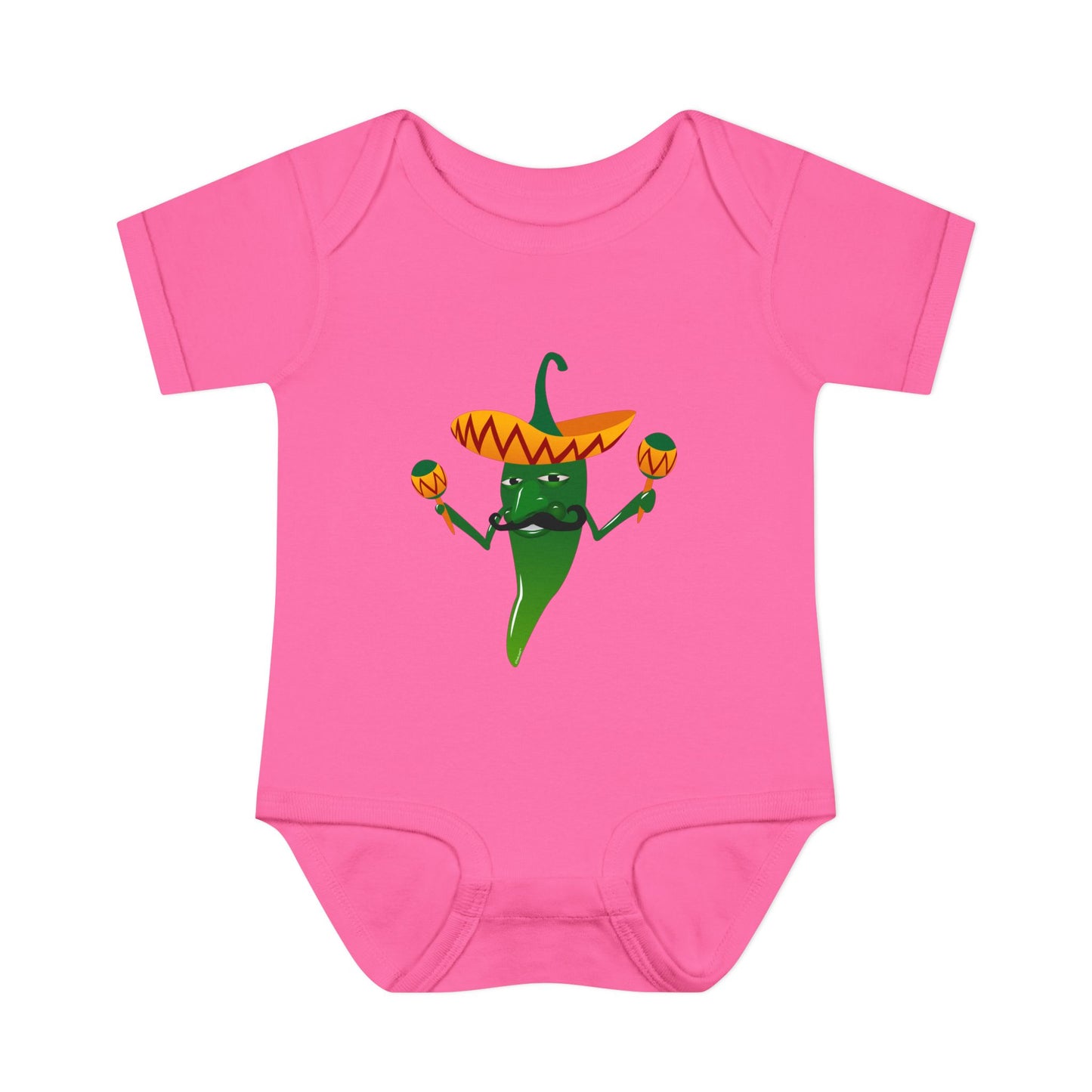 Green Hot Mexican Chili Pepper Cute Infant One-Piece Baby Bodysuit by TOOLOUD