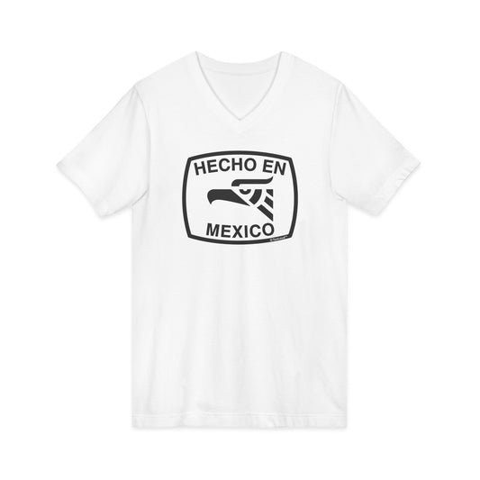 Hecho en México Eagle Symbol with Text Adult V-Neck T-Shirt by TOOLOUD