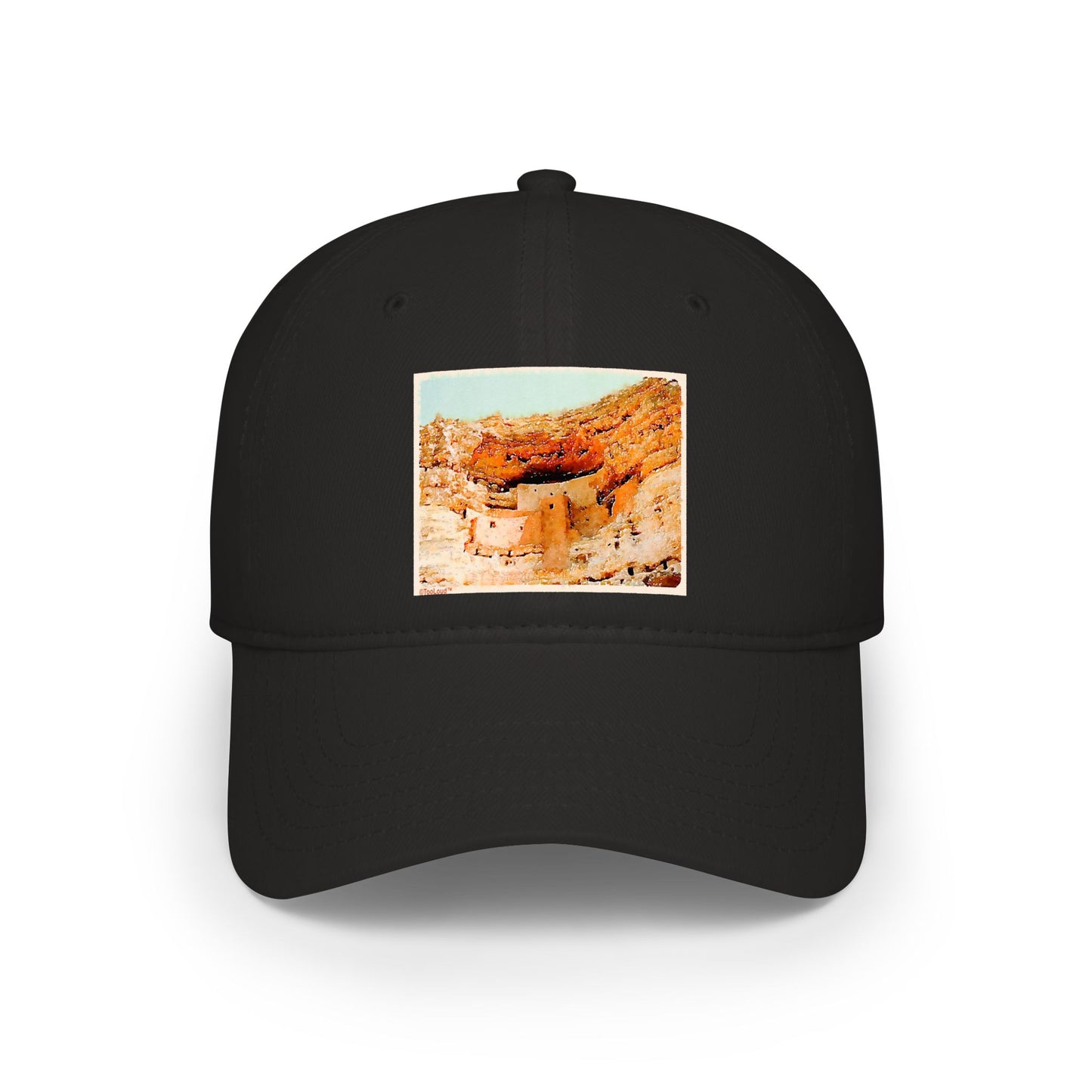 Montezuma Castle Watercolor Adult Baseball Cap Hat by TOOLOUD