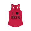 TOOLOUD I Heart Beer Women's Racerback Tank Top