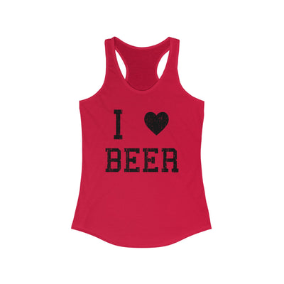 TOOLOUD I Heart Beer Women's Racerback Tank Top