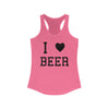 TOOLOUD I Heart Beer Women's Racerback Tank Top