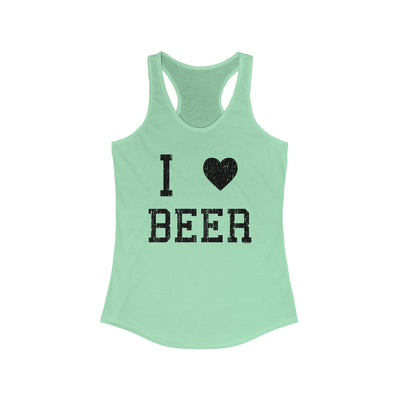 TOOLOUD I Heart Beer Women's Racerback Tank Top