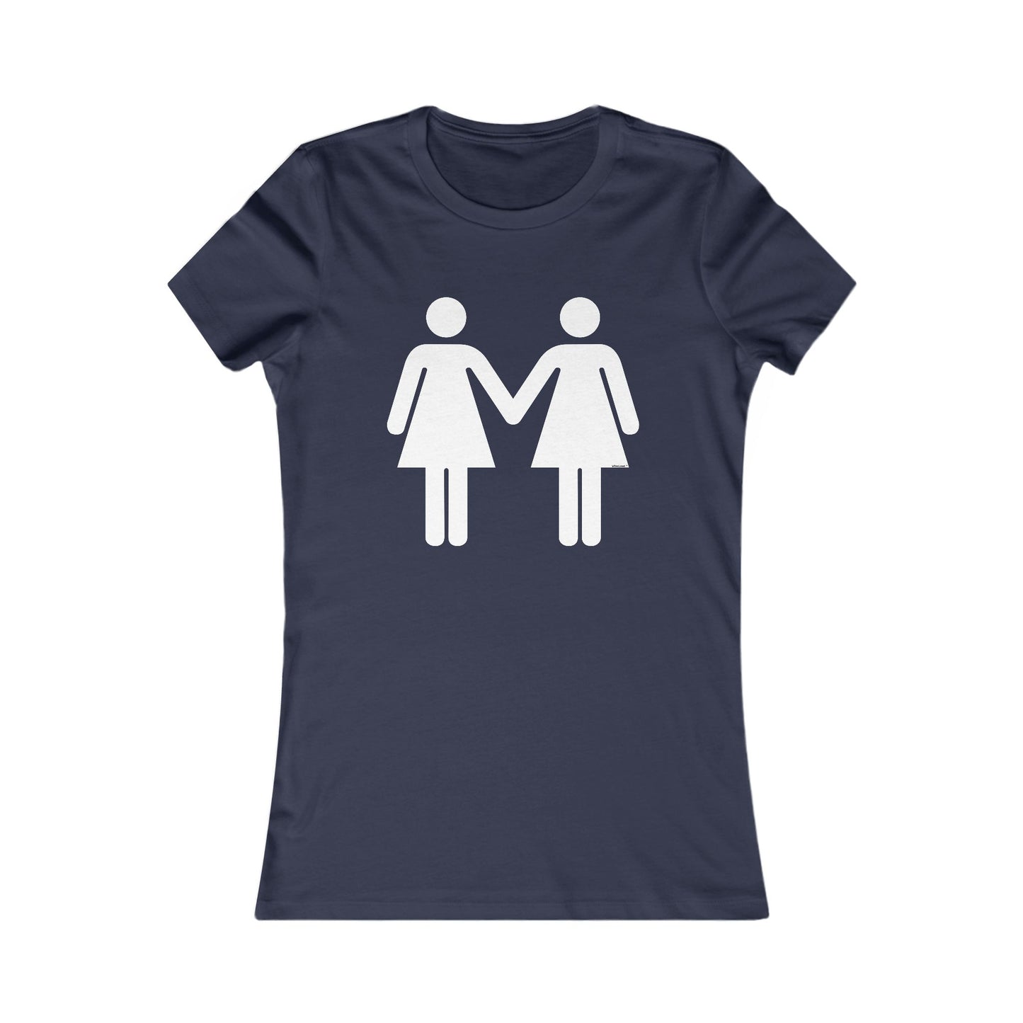 Lesbian Women Holding Hands LGBT Juniors Crew Dark T-Shirt by TOOLOUD