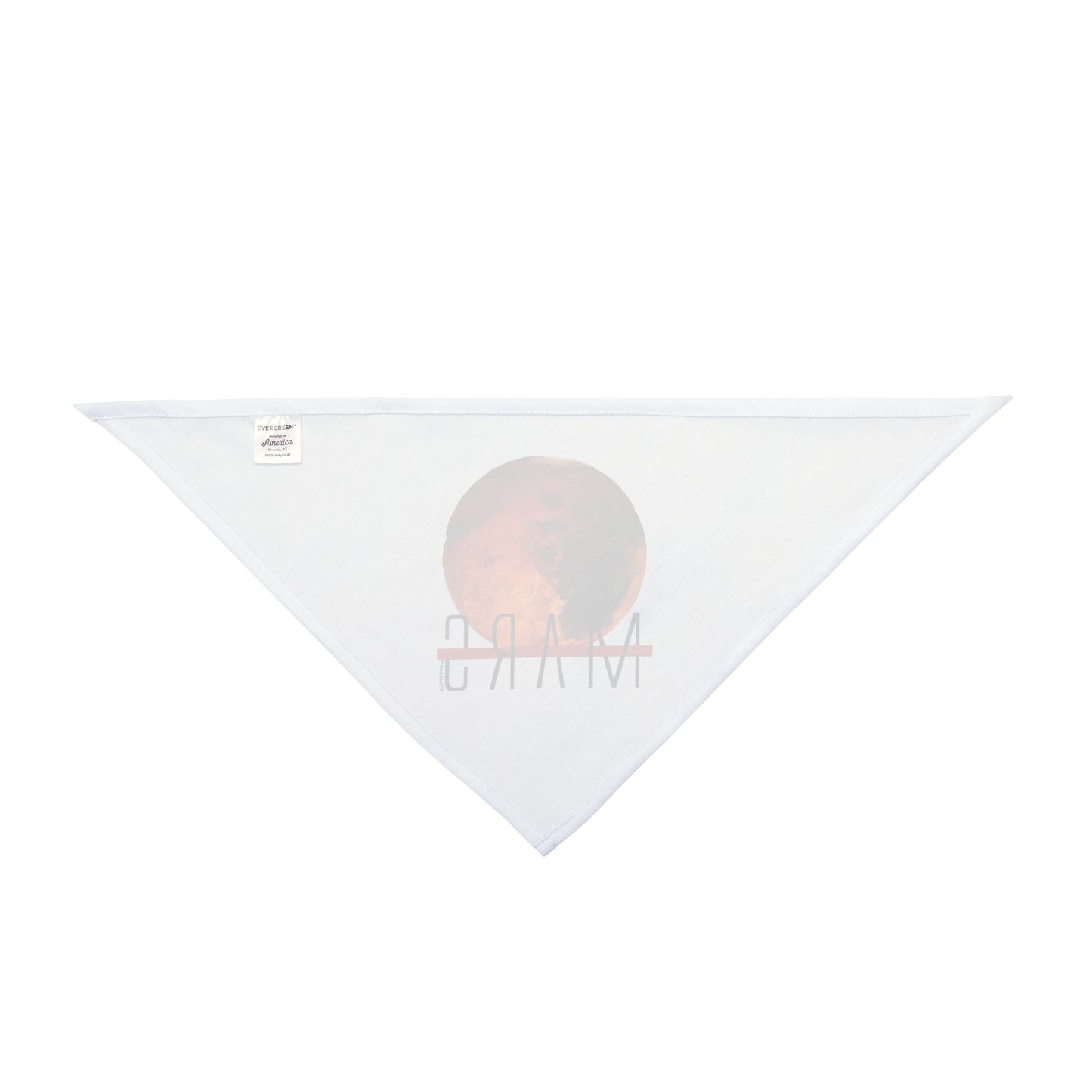 Planet Mars Text Printed White Dog/Pet Bandana 2 sizes by TOOLOUD