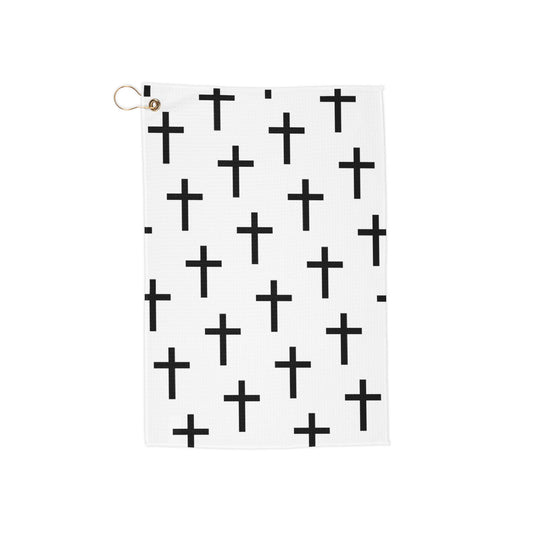 Christian Crosses Micro Terry Grommet Golf Towel – 15" x 22" – All Over Print by TOOLOUD