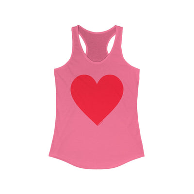 TooLoud Big Red Heart Valentine's Day Women's Racerback Tank Top