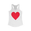 TooLoud Big Red Heart Valentine's Day Women's Racerback Tank Top