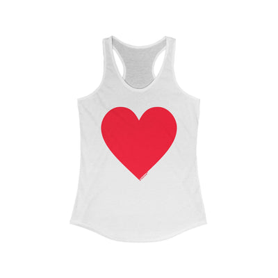 TooLoud Big Red Heart Valentine's Day Women's Racerback Tank Top