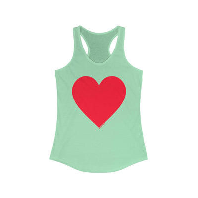 TooLoud Big Red Heart Valentine's Day Women's Racerback Tank Top