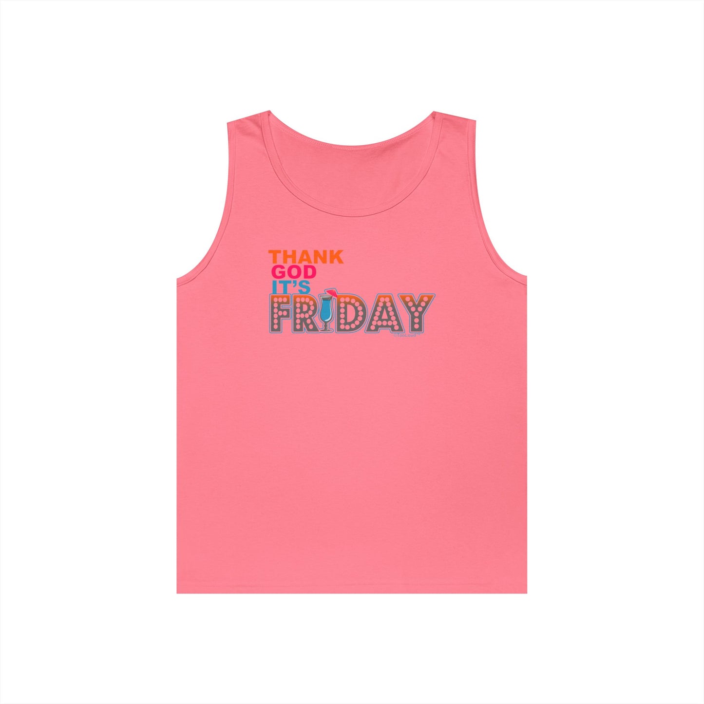 Thank God It's Friday Mixed Drink Loose Tank Top by TOOLOUD