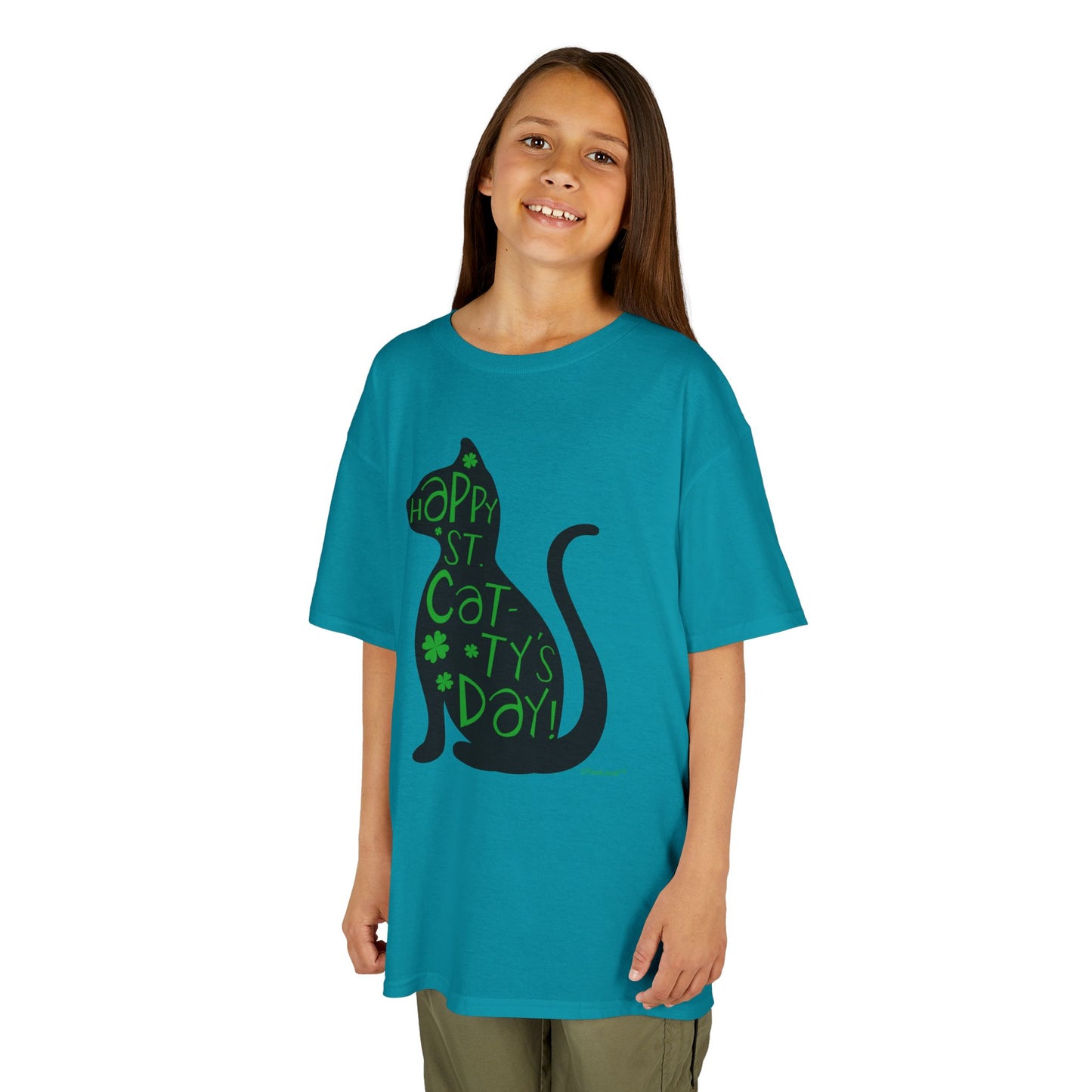 Happy St. Catty's Day - St. Patrick's Day Cat Children's T-Shirt by TOOLOUD