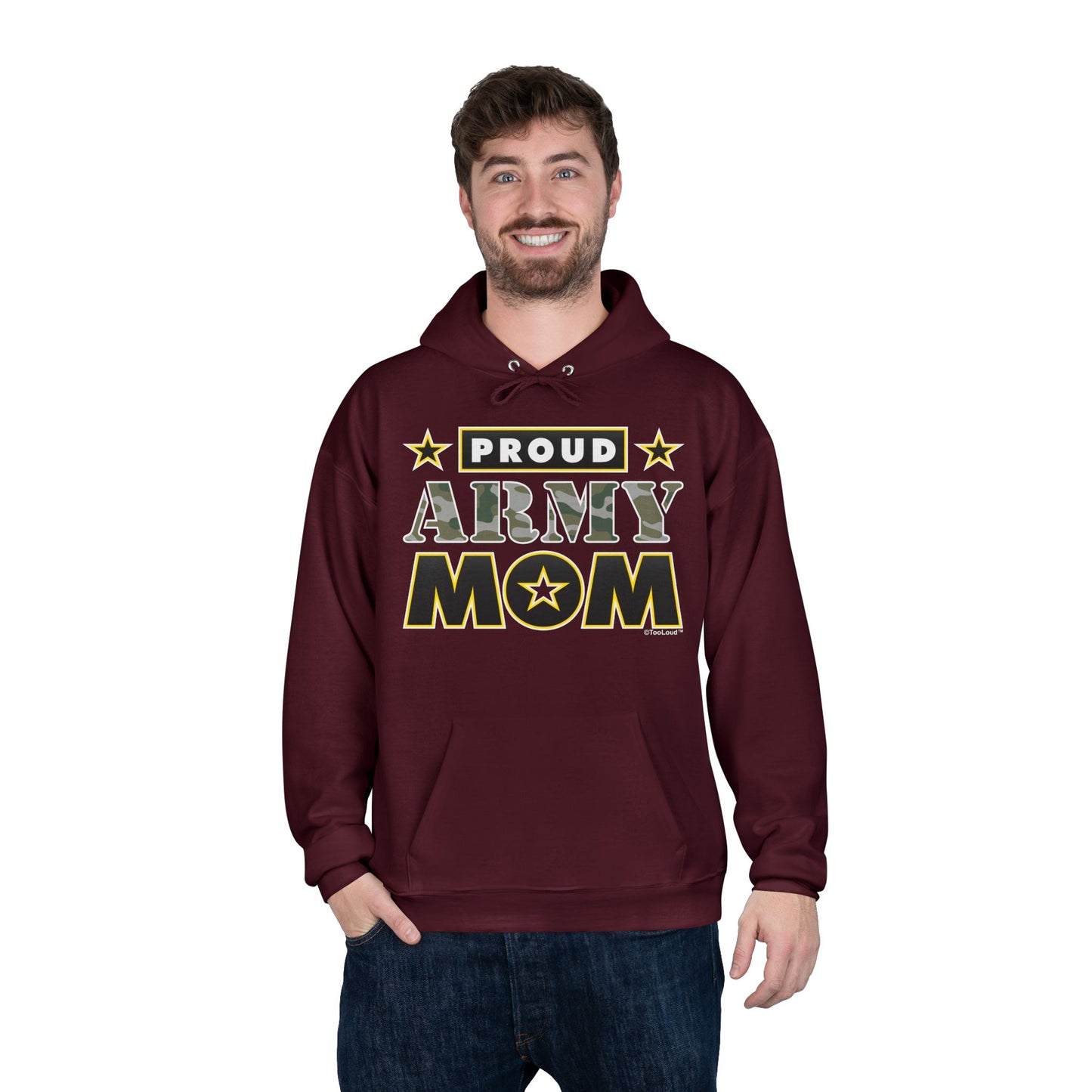 Proud Army Mom Dark Sweatshirt Hoodie by TOOLOUD™