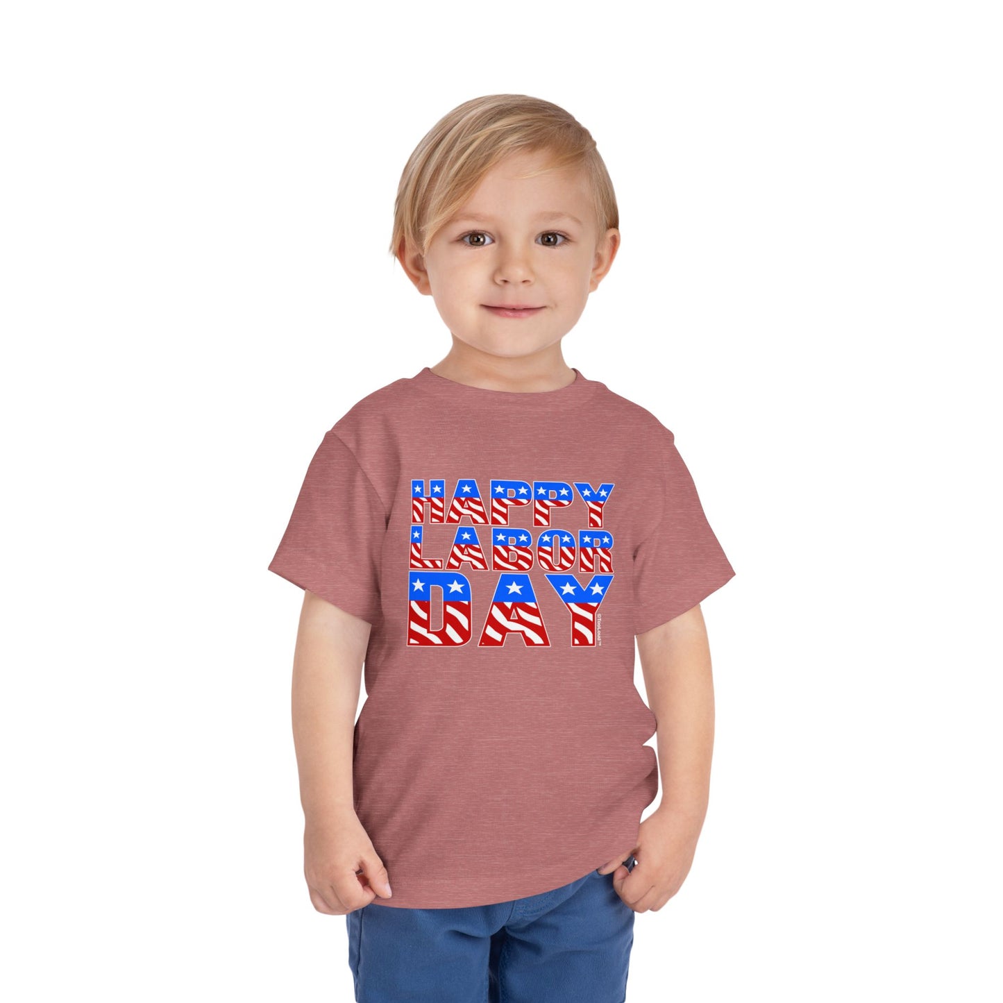 Happy Labor Day ColorText Toddler T-Shirt by TOOLOUD