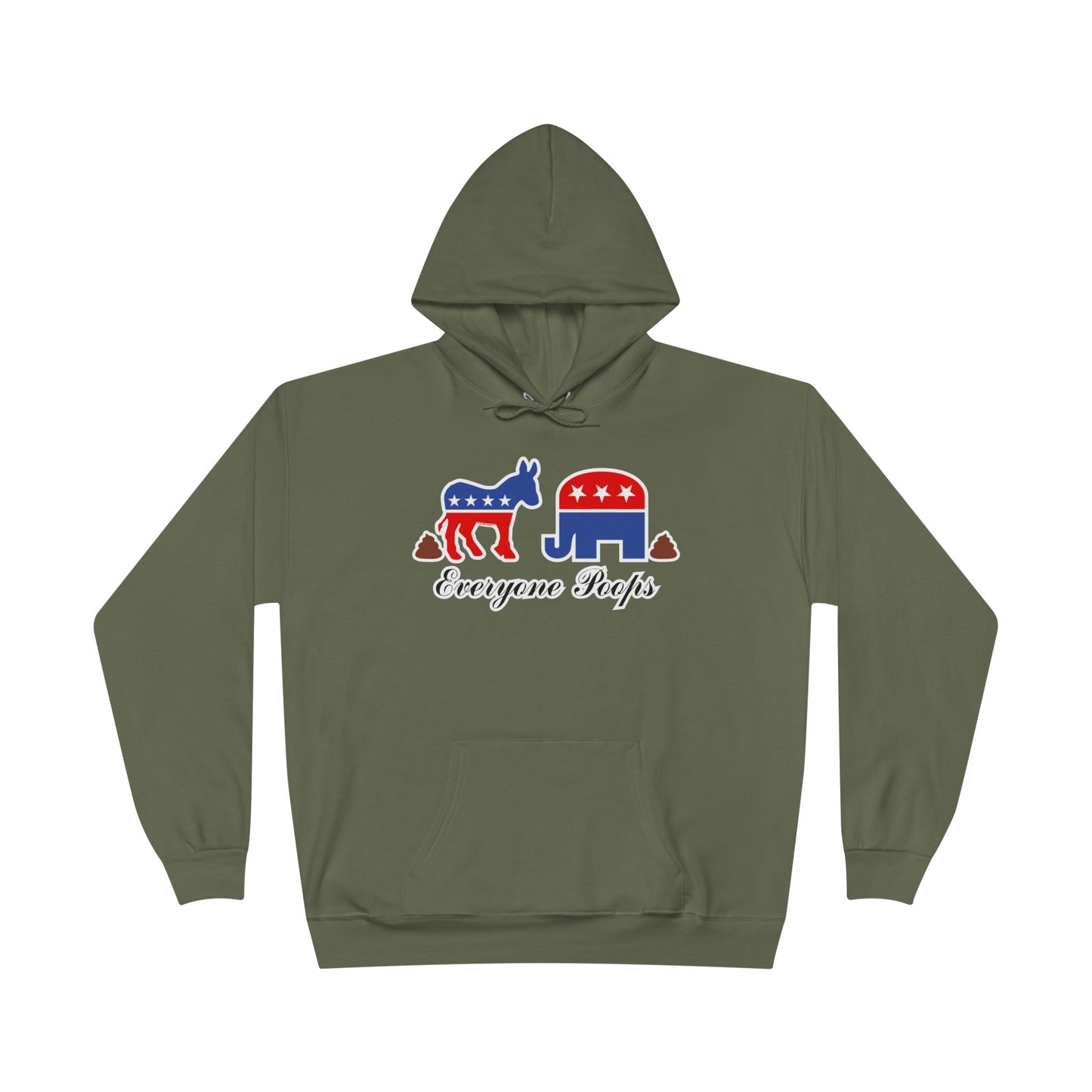 Everyone Poops Donkey Elephant Dark Hoodie Sweatshirt by TOOLOUD™