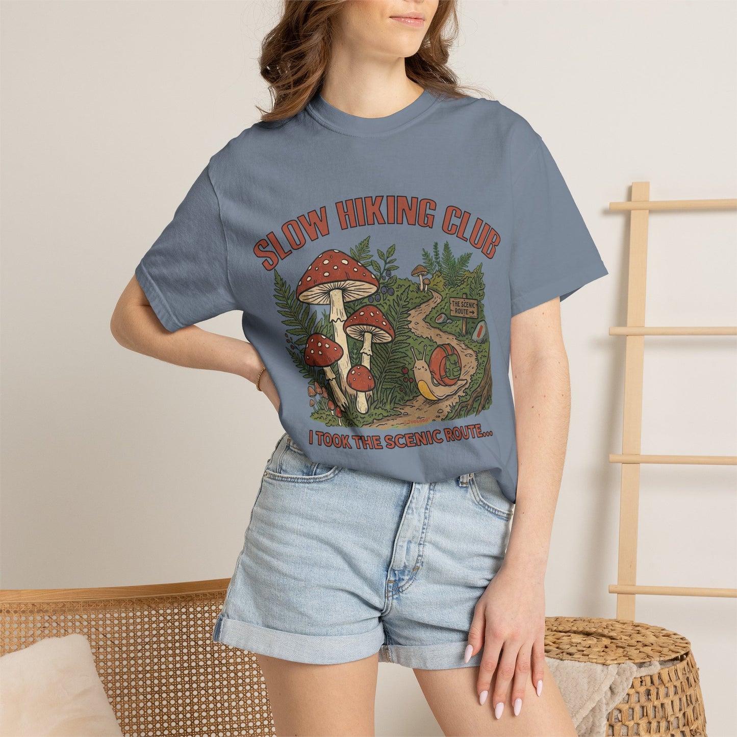 Slow Hiking Club Unisex Garment-Dyed Adult T-shirt