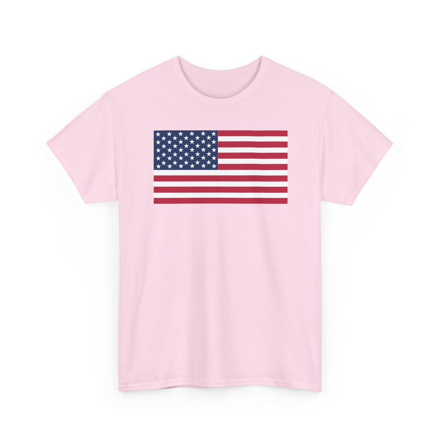 Patriotic American Flag Adult Cotton T-Shirt by TOOLOUD