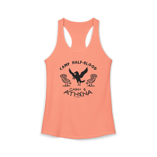Camp Half-Blood Cabin 6 Athena Women's Racerback Tank Top by TOOLOUD