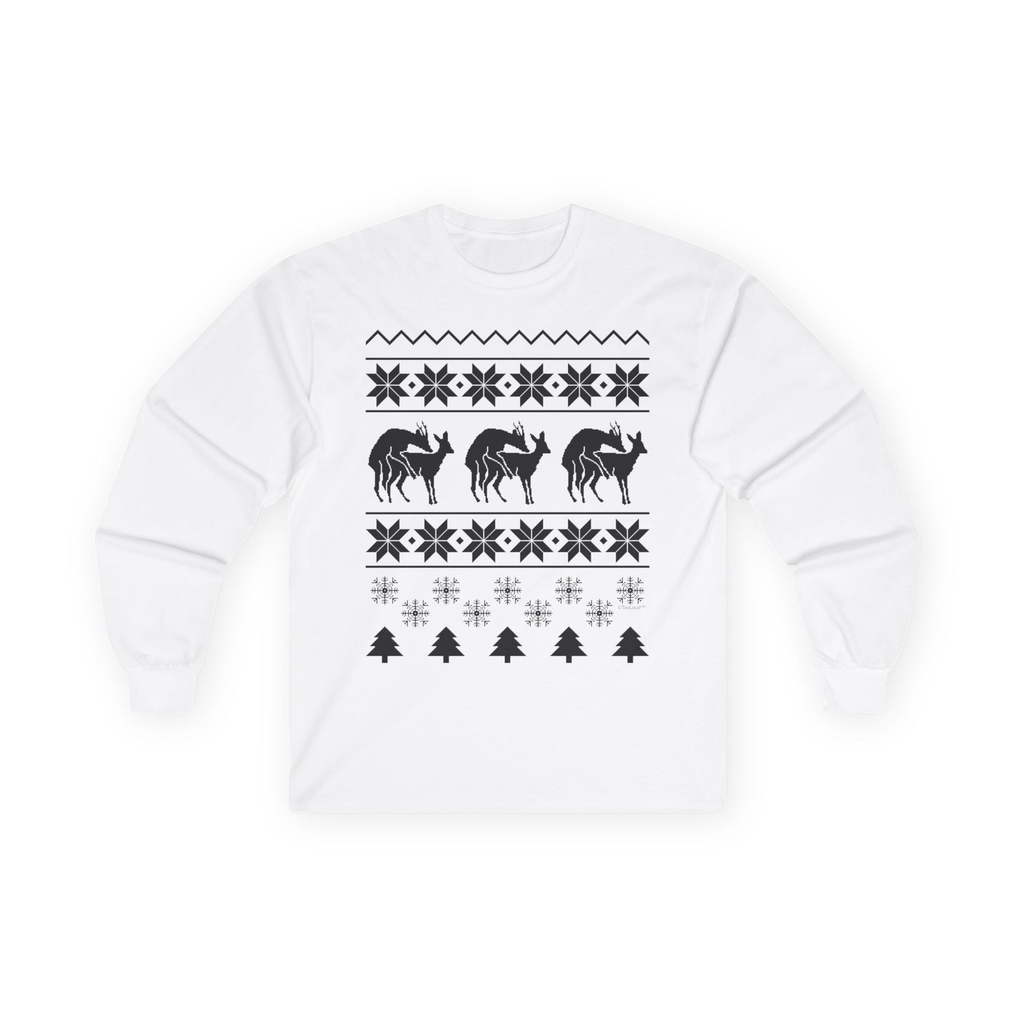 Humping Reindeer - Ugly Christmas Sweater Naughty Deer Adult Unisex Long Sleeve Shirt by TOOLOUD