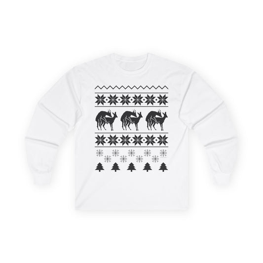 Humping Reindeer - Ugly Christmas Sweater Naughty Deer Adult Unisex Long Sleeve Shirt by TOOLOUD