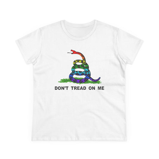LGBT Freedom Rainbow Don't Tread on Me Women's T-Shirt by TOOLOUD